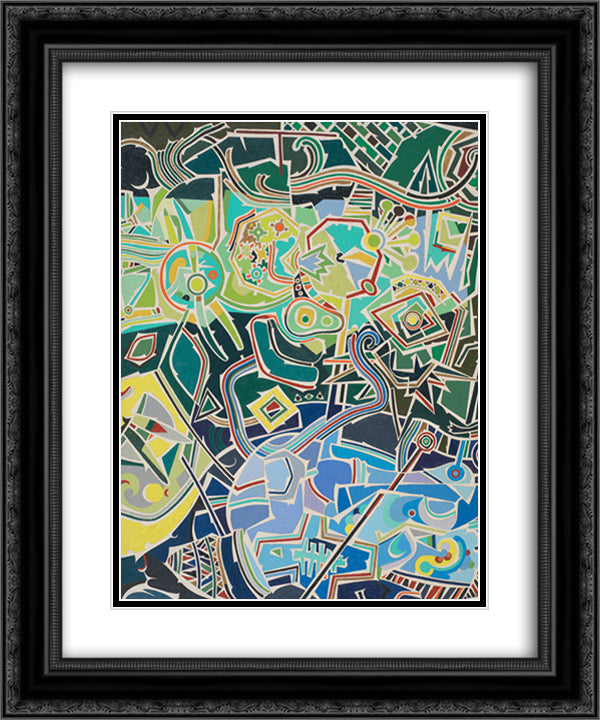 Julius Mayer Sonia 20x24 Black Ornate Wood Framed Art Print Poster with Double Matting by Wheeler, Steve