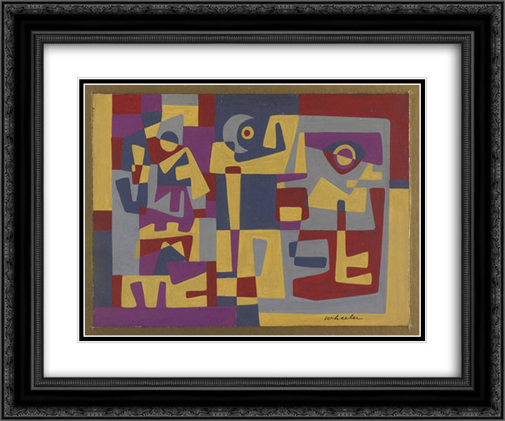 Strangers 24x20 Black Ornate Wood Framed Art Print Poster with Double Matting by Wheeler, Steve