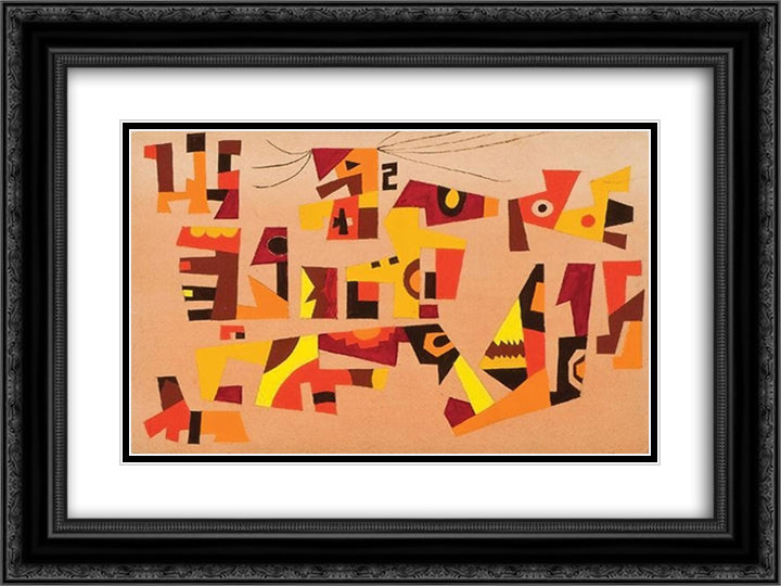 Untitled #39 24x18 Black Ornate Wood Framed Art Print Poster with Double Matting by Wheeler, Steve