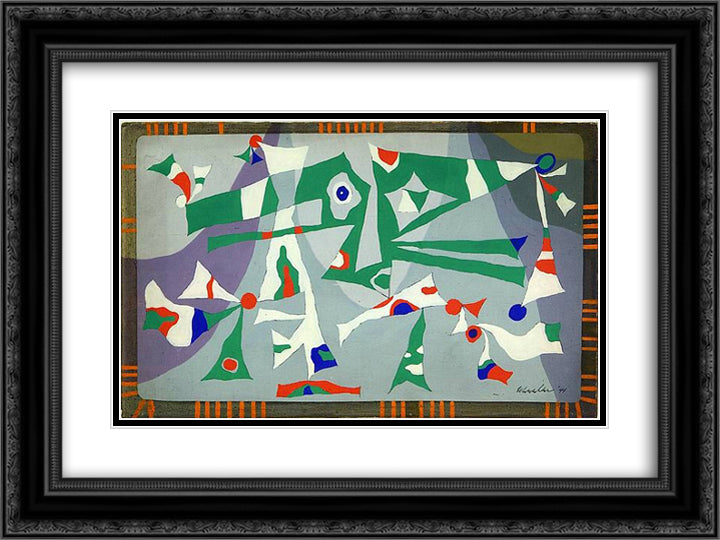 Untitled W098 24x18 Black Ornate Wood Framed Art Print Poster with Double Matting by Wheeler, Steve