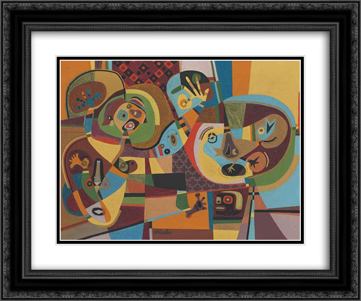 Wild Billy 24x20 Black Ornate Wood Framed Art Print Poster with Double Matting by Wheeler, Steve