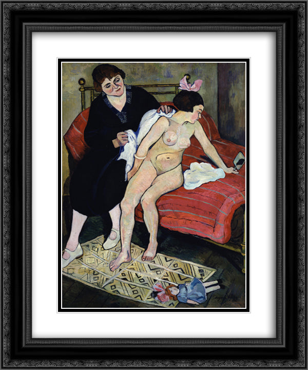 The Cast-Off Doll 20x24 Black Ornate Wood Framed Art Print Poster with Double Matting by Valadon, Suzanne