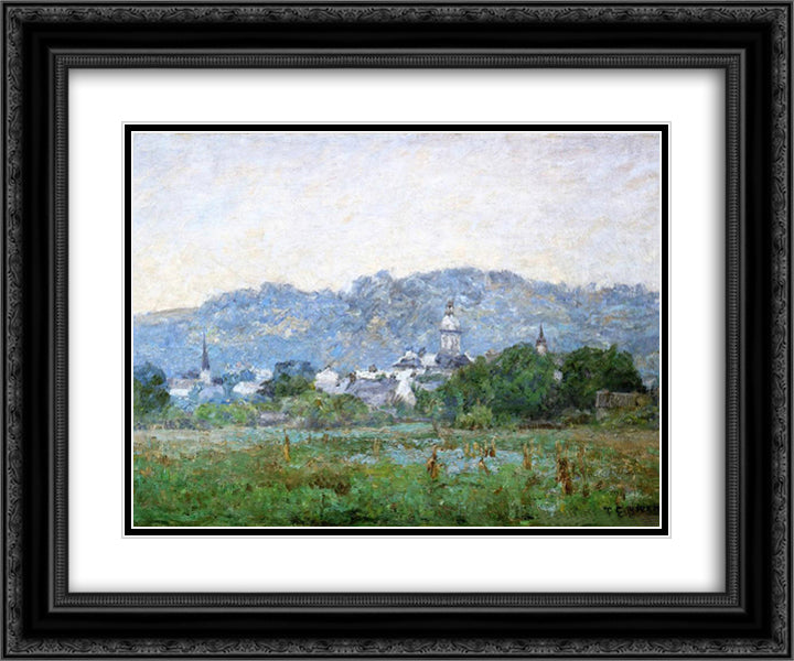 Brookville 24x20 Black Ornate Wood Framed Art Print Poster with Double Matting by Steele, T. C.