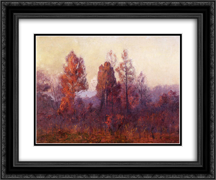 Last Hour of the Day 24x20 Black Ornate Wood Framed Art Print Poster with Double Matting by Steele, T. C.