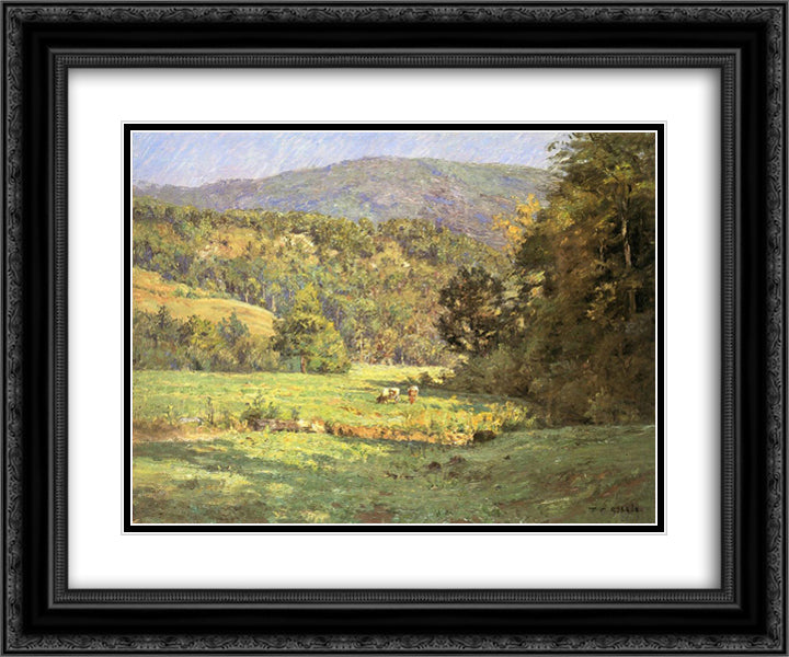 Roan Mountain 24x20 Black Ornate Wood Framed Art Print Poster with Double Matting by Steele, T. C.