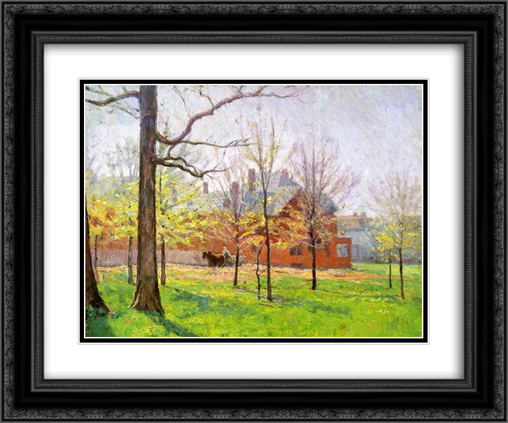 Talbott Place 24x20 Black Ornate Wood Framed Art Print Poster with Double Matting by Steele, T. C.