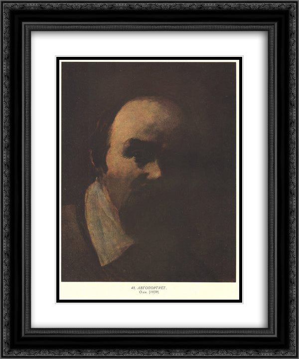 Self portrait 20x24 Black Ornate Wood Framed Art Print Poster with Double Matting by Shevchenko, Taras