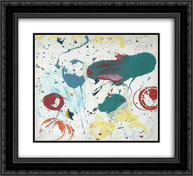 Untitled 22x20 Black Ornate Wood Framed Art Print Poster with Double Matting by Yamamoto, Taro