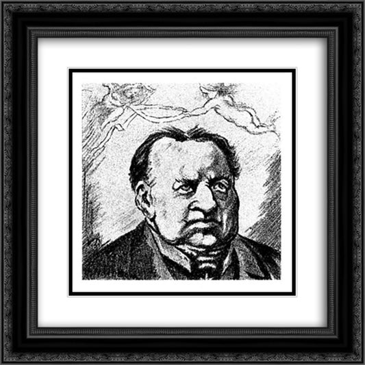 Abraham Kuyper 20x20 Black Ornate Wood Framed Art Print Poster with Double Matting by Doesburg, Theo van