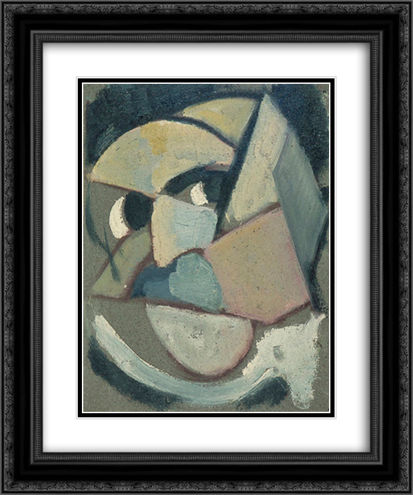 Abstract portrait 20x24 Black Ornate Wood Framed Art Print Poster with Double Matting by Doesburg, Theo van