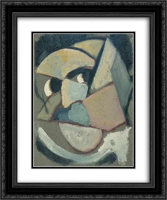 Abstract portrait 20x24 Black Ornate Wood Framed Art Print Poster with Double Matting by Doesburg, Theo van