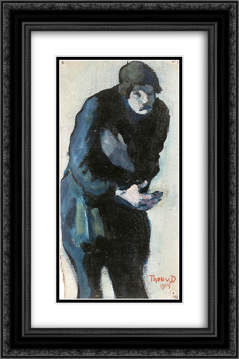 Beggar 16x24 Black Ornate Wood Framed Art Print Poster with Double Matting by Doesburg, Theo van