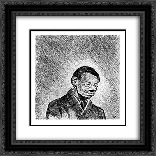 Burgerman 20x20 Black Ornate Wood Framed Art Print Poster with Double Matting by Doesburg, Theo van