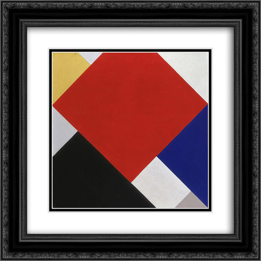 Counter composition V 20x20 Black Ornate Wood Framed Art Print Poster with Double Matting by Doesburg, Theo van