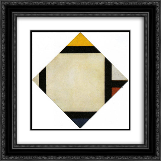 Counter composition VII 20x20 Black Ornate Wood Framed Art Print Poster with Double Matting by Doesburg, Theo van