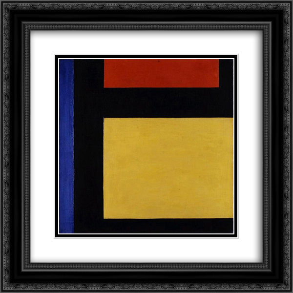 Counter composition X 20x20 Black Ornate Wood Framed Art Print Poster with Double Matting by Doesburg, Theo van