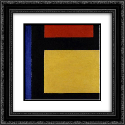 Counter composition X 20x20 Black Ornate Wood Framed Art Print Poster with Double Matting by Doesburg, Theo van