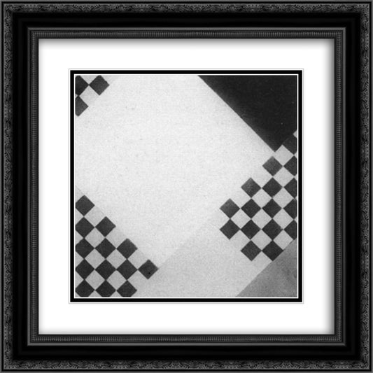 Counter composition XVII 20x20 Black Ornate Wood Framed Art Print Poster with Double Matting by Doesburg, Theo van