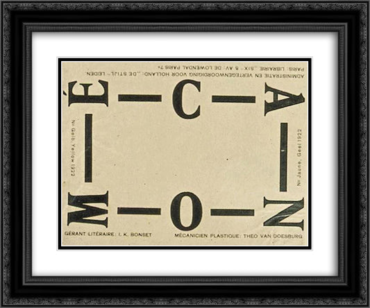 Cover fo In Mechanism 24x20 Black Ornate Wood Framed Art Print Poster with Double Matting by Doesburg, Theo van