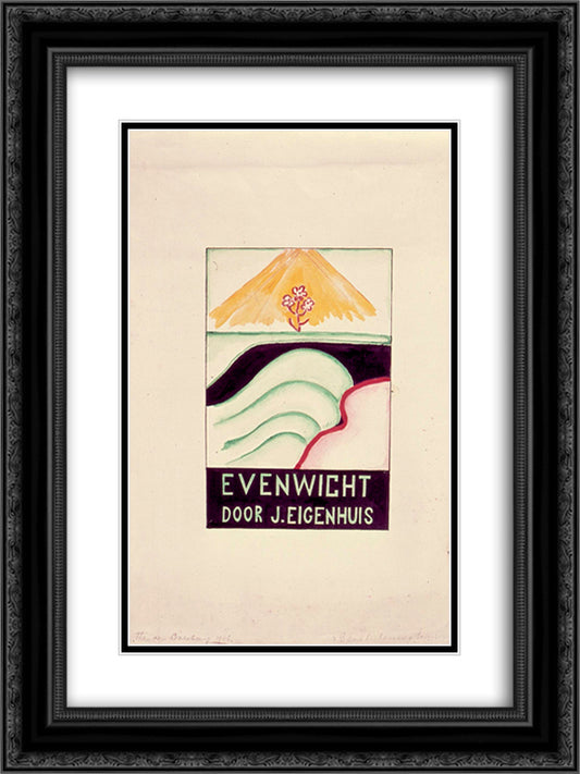 Cover of Balance by J. Elgenhuis 18x24 Black Ornate Wood Framed Art Print Poster with Double Matting by Doesburg, Theo van