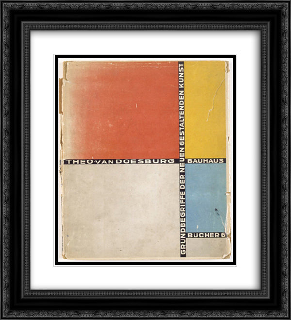Cover of 'Basic concepts of the new creative art' 20x22 Black Ornate Wood Framed Art Print Poster with Double Matting by Doesburg, Theo van