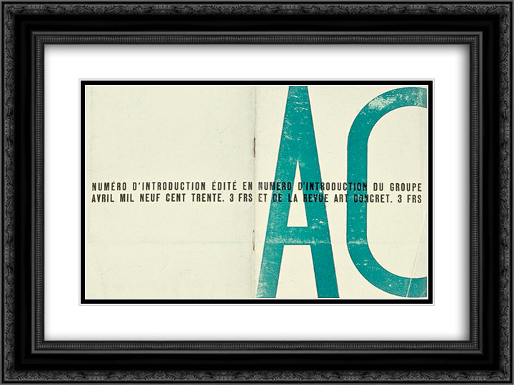 Cover of the launch issue of Art Concret 24x18 Black Ornate Wood Framed Art Print Poster with Double Matting by Doesburg, Theo van