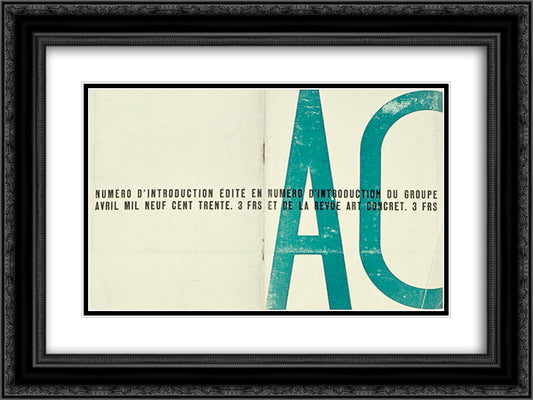 Cover of the launch issue of Art Concret 24x18 Black Ornate Wood Framed Art Print Poster with Double Matting by Doesburg, Theo van