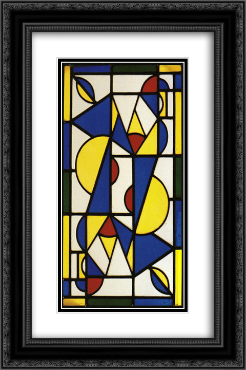 Dance I 16x24 Black Ornate Wood Framed Art Print Poster with Double Matting by Doesburg, Theo van