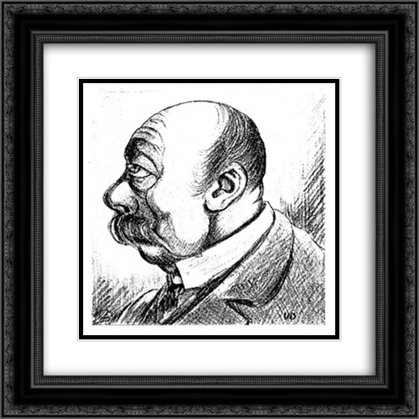 Don Juan 20x20 Black Ornate Wood Framed Art Print Poster with Double Matting by Doesburg, Theo van