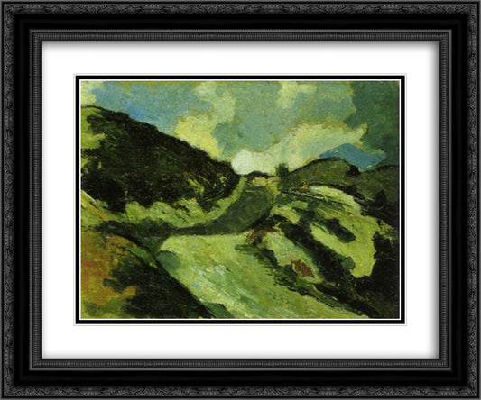 Dune landscape 24x20 Black Ornate Wood Framed Art Print Poster with Double Matting by Doesburg, Theo van