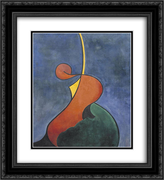 Heroic movement 20x22 Black Ornate Wood Framed Art Print Poster with Double Matting by Doesburg, Theo van