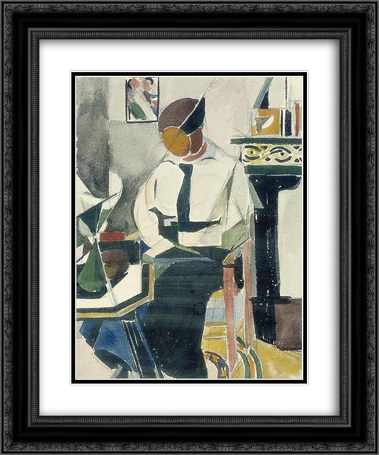 Lena in interieur 20x24 Black Ornate Wood Framed Art Print Poster with Double Matting by Doesburg, Theo van