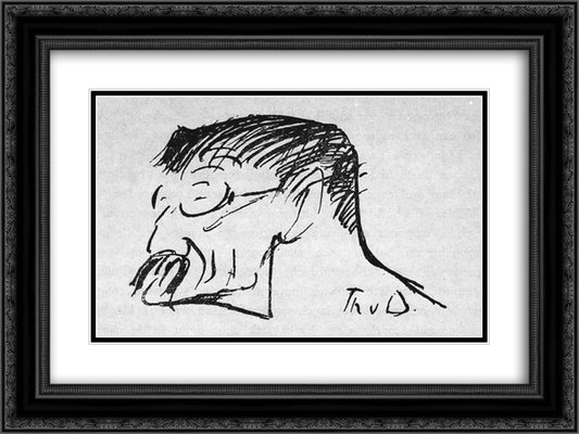 Portrait of A. J. J. de Winter 24x18 Black Ornate Wood Framed Art Print Poster with Double Matting by Doesburg, Theo van
