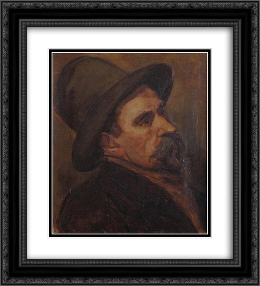 Portrait of Christian Leibbrandt 20x22 Black Ornate Wood Framed Art Print Poster with Double Matting by Doesburg, Theo van