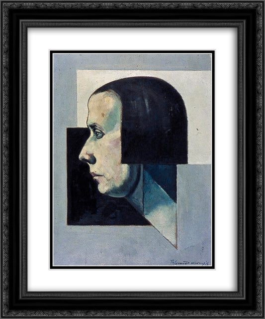 Portrait of Petro 20x24 Black Ornate Wood Framed Art Print Poster with Double Matting by Doesburg, Theo van