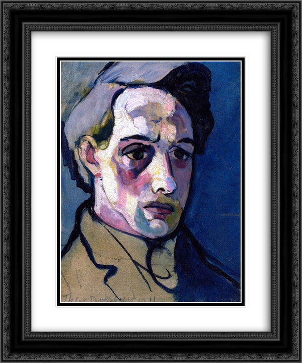 Self Portrait 20x24 Black Ornate Wood Framed Art Print Poster with Double Matting by Doesburg, Theo van
