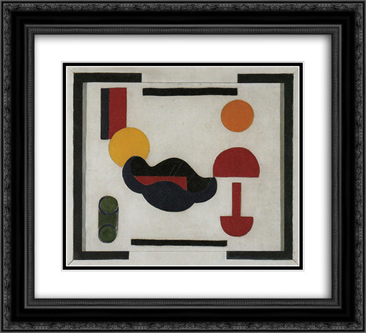 Still Life (Composition V) 22x20 Black Ornate Wood Framed Art Print Poster with Double Matting by Doesburg, Theo van