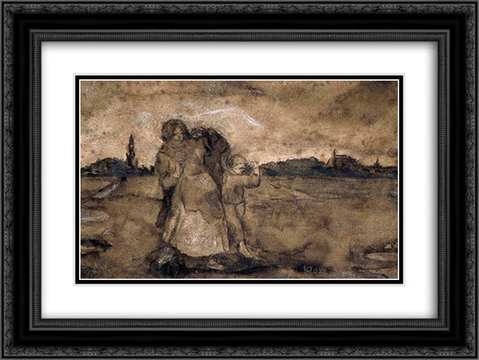 Summer Dream 24x18 Black Ornate Wood Framed Art Print Poster with Double Matting by Doesburg, Theo van