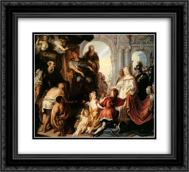 Scipio Africanus 22x20 Black Ornate Wood Framed Art Print Poster with Double Matting by Thulden, Theodoor van