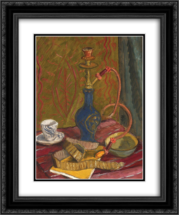 Still Life with Hubble - Bubble 20x24 Black Ornate Wood Framed Art Print Poster with Double Matting by Pallady, Theodor