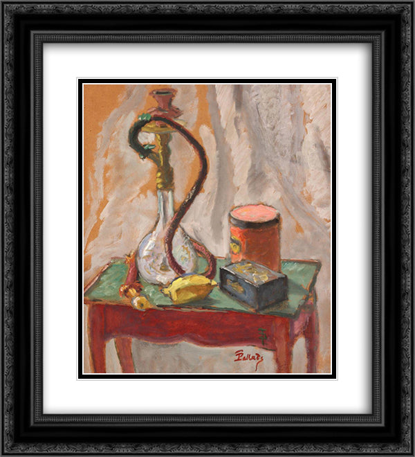 Still Life with Hubble - Bubble and Boxes 20x22 Black Ornate Wood Framed Art Print Poster with Double Matting by Pallady, Theodor