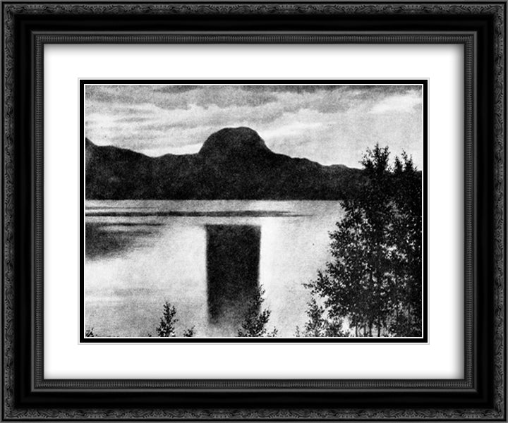 Andersnatten 24x20 Black Ornate Wood Framed Art Print Poster with Double Matting by Kittelsen, Theodor Severin