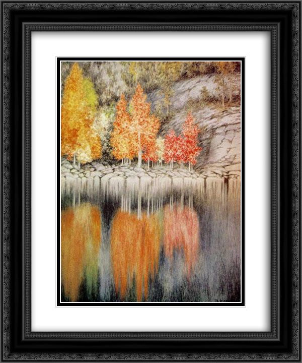 Aspen Bloer 20x24 Black Ornate Wood Framed Art Print Poster with Double Matting by Kittelsen, Theodor Severin