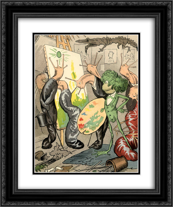 Brilliantly 20x24 Black Ornate Wood Framed Art Print Poster with Double Matting by Kittelsen, Theodor Severin