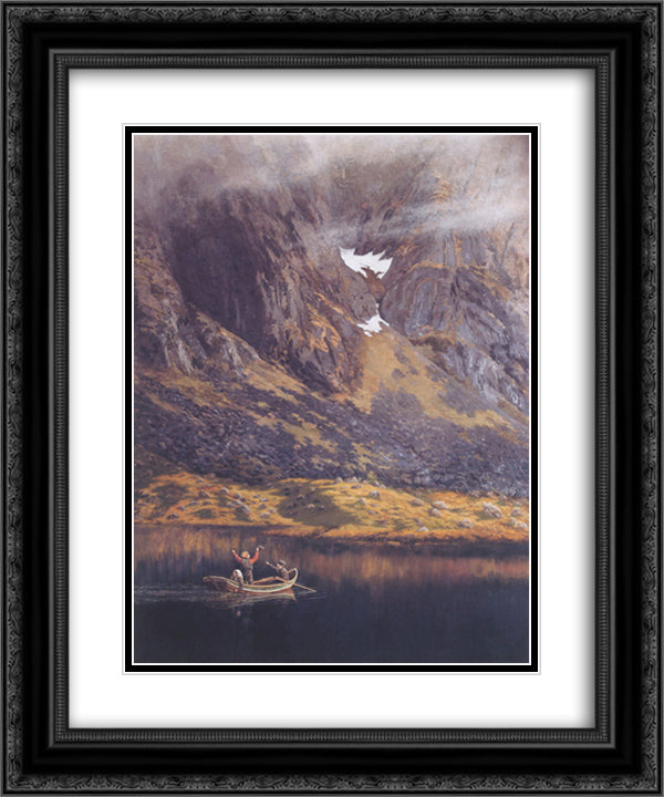 Echo 20x24 Black Ornate Wood Framed Art Print Poster with Double Matting by Kittelsen, Theodor Severin