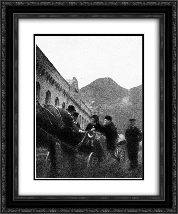 Fra Turen Til Notodden 20x24 Black Ornate Wood Framed Art Print Poster with Double Matting by Kittelsen, Theodor Severin