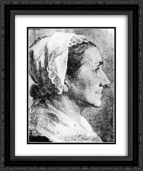 Johanna 20x24 Black Ornate Wood Framed Art Print Poster with Double Matting by Kittelsen, Theodor Severin