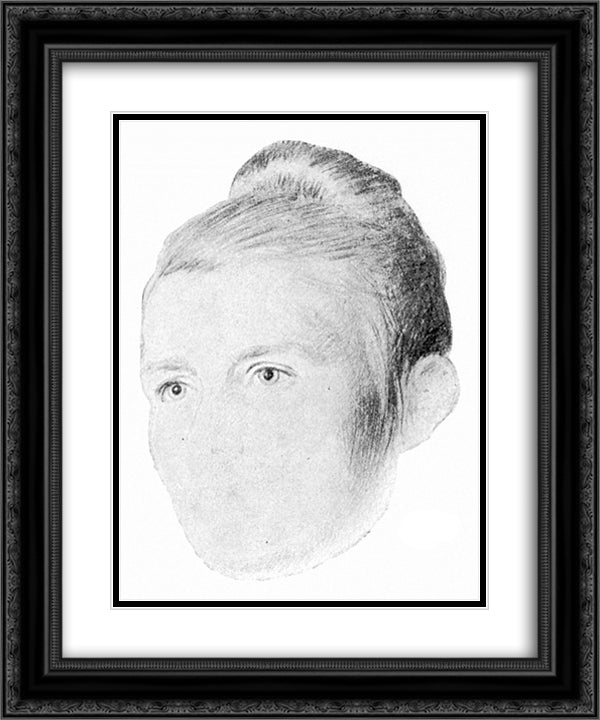 Mama 20x24 Black Ornate Wood Framed Art Print Poster with Double Matting by Kittelsen, Theodor Severin