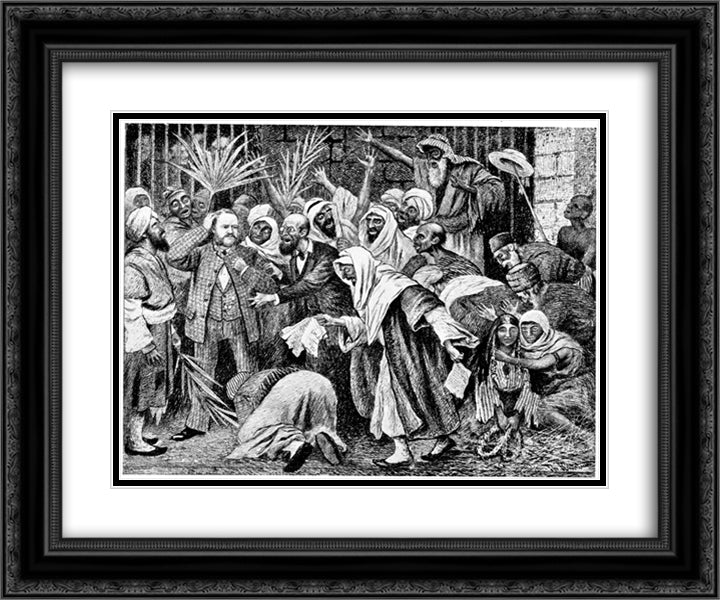 Peer Gynt 05 24x20 Black Ornate Wood Framed Art Print Poster with Double Matting by Kittelsen, Theodor Severin