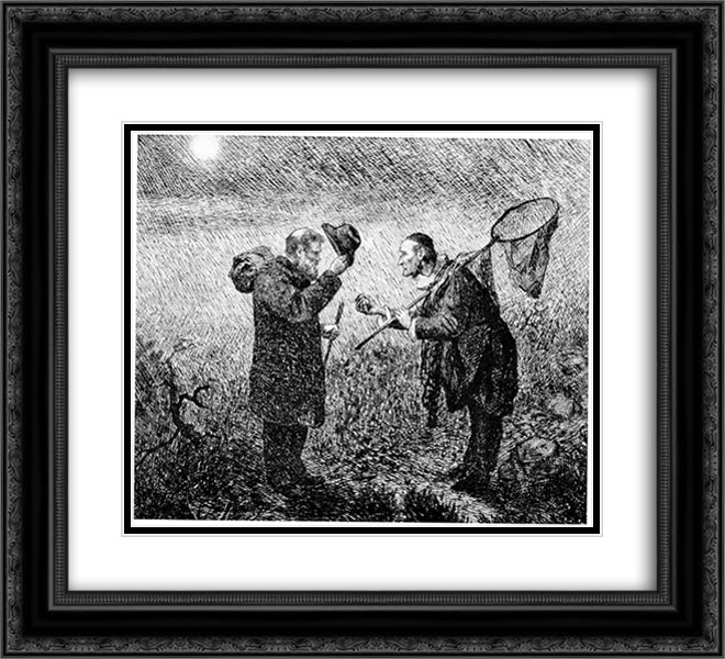 Peer Gynt 10 22x20 Black Ornate Wood Framed Art Print Poster with Double Matting by Kittelsen, Theodor Severin